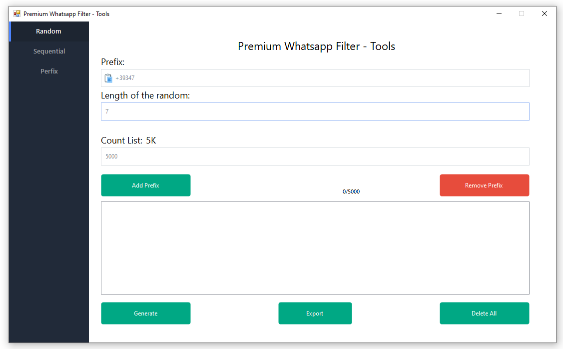 Mobile Number Generate